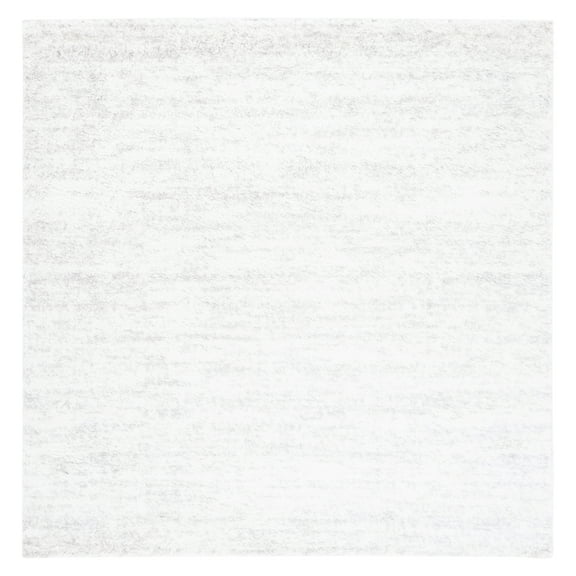 SAFAVIEH Berber Torvald Abstract Polyester Shag Area Rug, Ivory/Light Grey, 11' x 11' Square