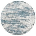 thumbnail image 1 of SAFAVIEH Berber Yazmin Abstract Shag Area Rug, Ivory/Blue, 7' x 7' Round, 1 of 7