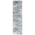 thumbnail image 1 of SAFAVIEH Berber Yazmin Abstract Shag Runner Rug, Ivory/Blue, 2'3" x 8', 1 of 7