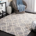 thumbnail image 1 of SAFAVIEH Berber Zachary Geometric Shag Area Rug, Gray/Cream, 4' x 6', 1 of 13