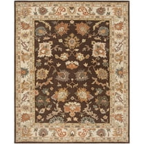 SAFAVIEH Bergama Bradford Oriental Wool Area Rug, Brown/Ivory, 6' x 9'