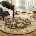 thumbnail image 1 of SAFAVIEH Bergama Bradford Traditional Wool Area Rug, Brown/Ivory, 4' x 4' Round, 1 of 7