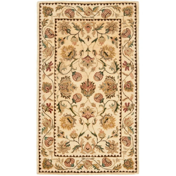 SAFAVIEH Bergama Michayla Oriental Wool Area Rug, Ivory, 3' x 5'