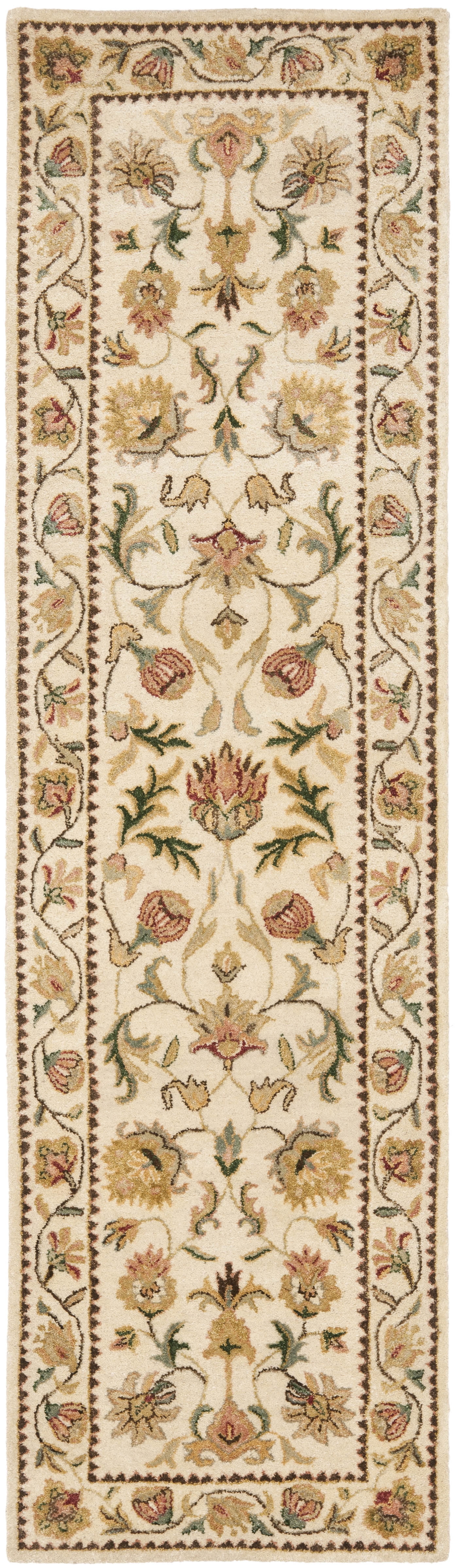 Elegant Ivory Hand-Tufted Wool Runner Rug 2'3" x 8'