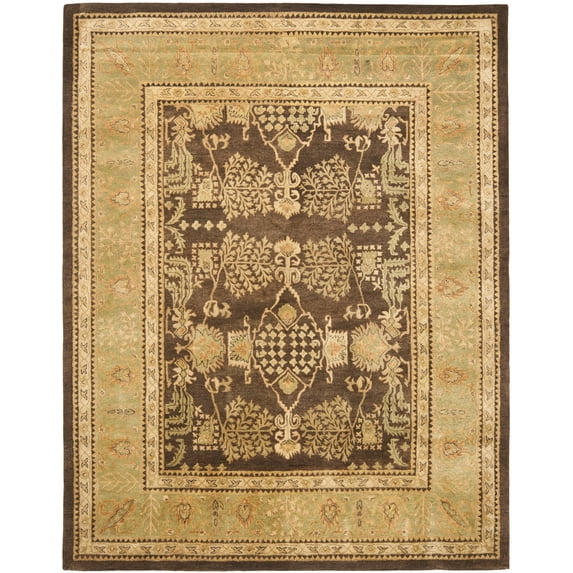 SAFAVIEH Bergama Tarah Oriental Wool Area Rug, Brown/Green, 8' x 10'