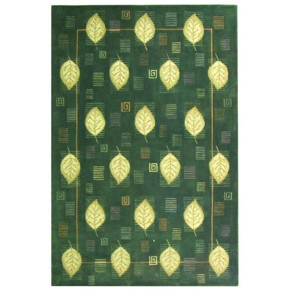 SAFAVIEH Berkley Beulah Floral Wool Area Rug, Blue, 3'9" x 5'9"