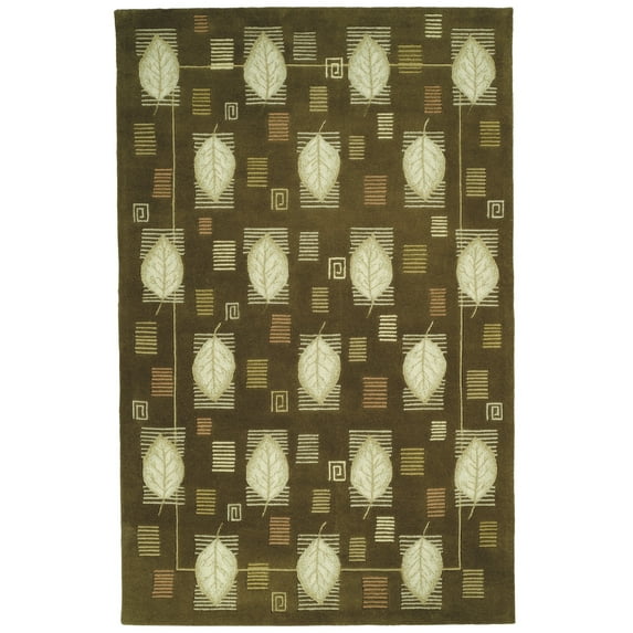 SAFAVIEH Berkley Beulah Floral Wool Area Rug, Green, 8'9" x 11'9"