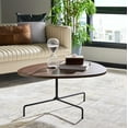 thumbnail image 1 of SAFAVIEH Berlin Guitar Pick Tripod Coffee Table, Walnut, 1 of 11