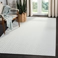 thumbnail image 1 of SAFAVIEH Machine Washable Rug Indoor/Outdoor Bermuda Collection - Bermuda Amina Geometric Chevron Indoor/Outdoor Area Rug Light Blue/Cream, 6'7" x 6'7" Square, 1 of 7