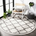 thumbnail image 1 of SAFAVIEH Machine Washable Rug Indoor/Outdoor Bermuda Collection - Bermuda Corie Geometric Quatrefoil Indoor/Outdoor Area Rug Ivory/Grey, 6'7" x 6'7" Round, 1 of 10