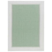 SAFAVIEH Machine Washable Rug Indoor/Outdoor Bermuda Collection - Bermuda David Plaid Indoor/Outdoor Area Rug, Green/Ivory, 6'7" x 6'7" Round