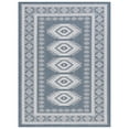 thumbnail image 1 of SAFAVIEH Machine Washable Rug Indoor/Outdoor Bermuda Collection - Bermuda Fredrick Geometric Indoor/Outdoor Area Rug, Navy/Ivory, 6'7" x 6'7" Round, 1 of 6