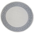 thumbnail image 1 of SAFAVIEH Machine Washable Rug Indoor/Outdoor Bermuda Collection - Bermuda Isidora Geometric Machine Washable Indoor/Outdoor Area Rug, Ivory/Blue, 5'3" x 5'3" Round, 1 of 10