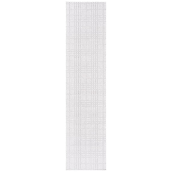 SAFAVIEH Machine Washable Rug Indoor/Outdoor Bermuda Collection - Bermuda Lavern Geometric Machine Washable Indoor/Outdoor Runner Rug, Ivory/Light Grey, 2' x 6'
