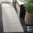 thumbnail image 1 of SAFAVIEH Machine Washable Rug Indoor/Outdoor Bermuda Collection - Bermuda Lavern Geometric Machine Washable Indoor/Outdoor Runner Rug, Ivory/Light Grey, 2' x 8', 1 of 7
