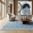 thumbnail image 1 of SAFAVIEH Machine Washable Rug Indoor/Outdoor Bermuda Collection - Bermuda Leonard Geometric Indoor/Outdoor Area Rug, Navy/Ivory, 8' x 10', 1 of 13