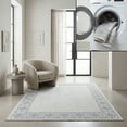 thumbnail image 1 of SAFAVIEH Machine Washable Rug Indoor/Outdoor Bermuda Collection - Bermuda Patton Floral Machine Washable Indoor/Outdoor Area Rug, Ivory/Light Blue, 9' x 12', 1 of 9