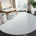thumbnail image 1 of SAFAVIEH Machine Washable Rug Indoor/Outdoor Bermuda Collection - Bermuda Rio Geometric Indoor/Outdoor Area Rug, Light Blue/Cream, 6'7" x 6'7" Round, 1 of 7