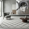 thumbnail image 1 of SAFAVIEH Machine Washable Rug Indoor/Outdoor Bermuda Collection - Bermuda Tamaya Geometric Machine Washable Indoor/Outdoor Area Rug, Ivory/Grey, 4' x 6', 1 of 11