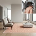 thumbnail image 1 of SAFAVIEH Machine Washable Rug Indoor/Outdoor Bermuda Collection - Bermuda Terrance Geometric Indoor/Outdoor Area Rug, Rust/Ivory, 6'7" x 6'7" Square, 1 of 13