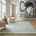 thumbnail image 1 of SAFAVIEH Machine Washable Rug Indoor/Outdoor Bermuda Collection - Bermuda Valentina Striped Indoor/Outdoor Area Rug, Green/Ivory, 9' x 12', 1 of 12
