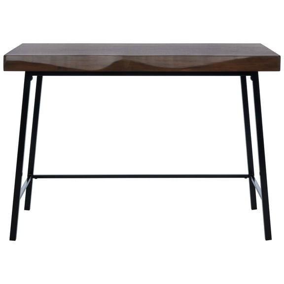 SAFAVIEH Bernhart Scandinavian Brown/Black Wood Writing Desk (42 in. W x 20 in. D x 30 in. H)
