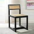 thumbnail image 1 of SAFAVIEH Bernice Nautical Solid Cane Dining Chair, Black/Natural, 1 of 7