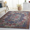 thumbnail image 1 of SAFAVIEH Besarabian Evonne Floral Machine Washable Area Rug, Blue/Sage Rust, 5'3" x 7'6", 1 of 10