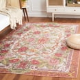 thumbnail image 1 of SAFAVIEH Besarabian Evonne Floral Machine Washable Area Rug, Ivory/Sage Rust, 6'7" x 6'7" Square, 1 of 8