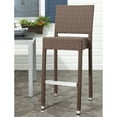 thumbnail image 1 of SAFAVIEH Bethel 43.5 in. High Indoor/Outdoor Rattan Bar Stool, Brown, 1 of 7