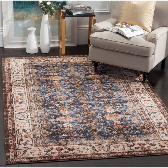 SAFAVIEH Bijar Candelario Oriental Area Rug, Royal/Ivory, 9' x 12'