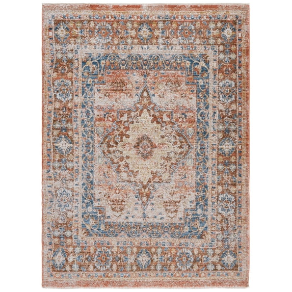 SAFAVIEH Bijar Rhona Oriental Area Rug, Ivory/Rust, 5'3" x 7'6"