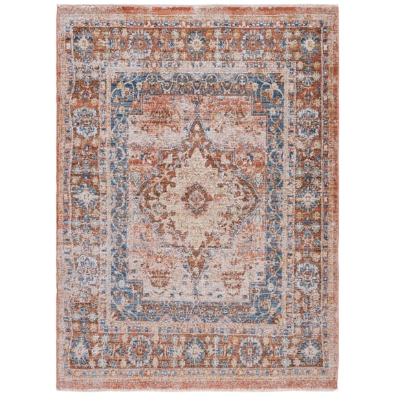 SAFAVIEH Bijar Rhona Oriental Area Rug, Ivory/Rust, 5'3" x 7'6"