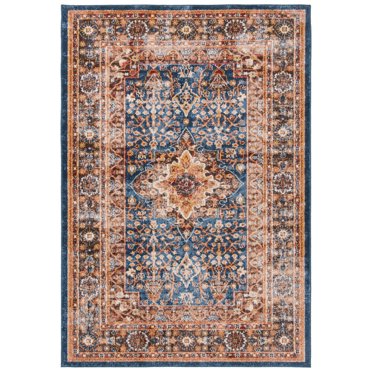 SAFAVIEH Tappeto Tradizionale per Soggiorno, Sala da pranzo, Camera da letto - Bijar Collection, A Pelo Corto, Rosso e blu reale, 69 X 244 cm