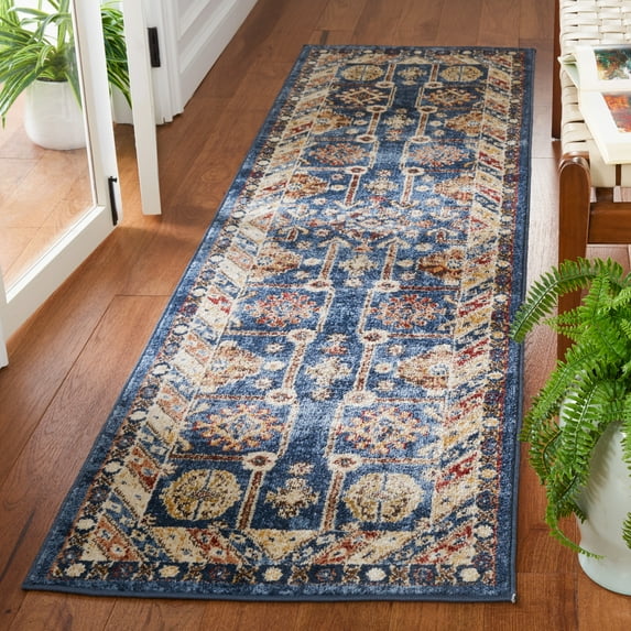 SAFAVIEH Bijar Johann Oriental Runner Rug, Royal/Ivory, 2'3" x 10'