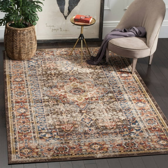 SAFAVIEH Bijar Orval Faded Traditional Area Rug, Brown/Rust, 11' x 15'