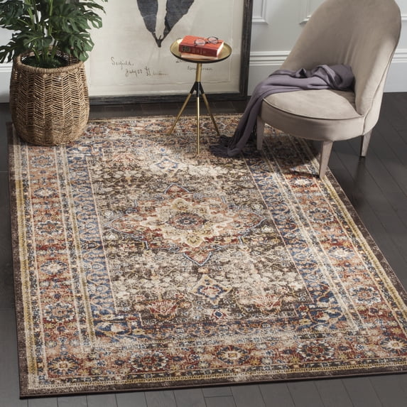 Safavieh Bijar Rhona Oriental Area Rug, Brown/Rust, 9' x 9' Round