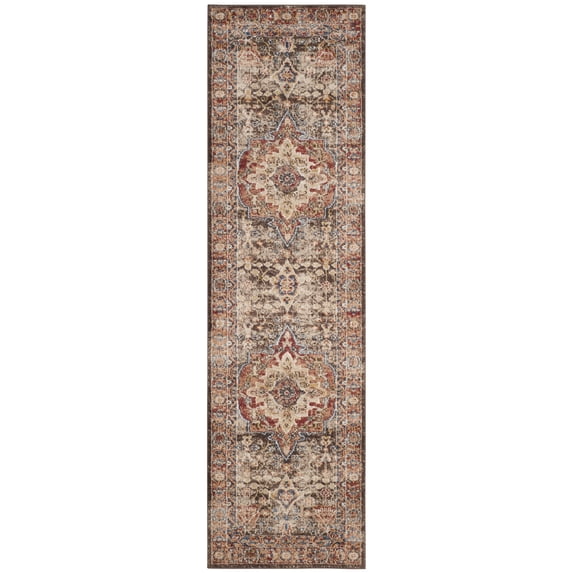 SAFAVIEH Bijar Rhona Oriental Runner Rug, Brown/Rust, 2'3" x 18'