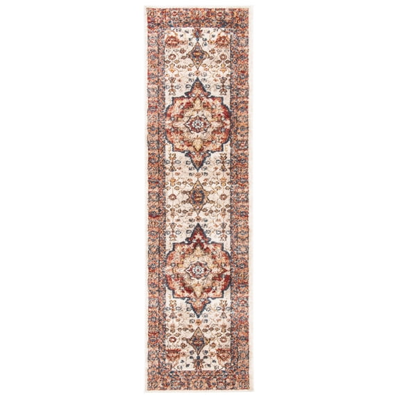 SAFAVIEH Bijar Rhona Oriental Runner Rug, Ivory/Rust, 2'3" x 12'