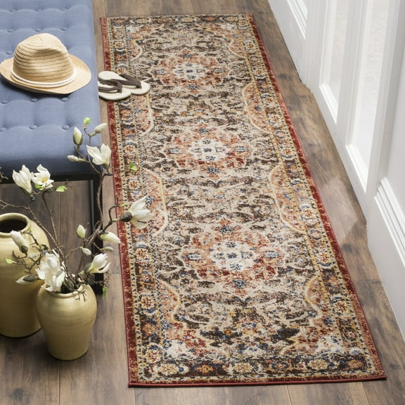 SAFAVIEH Bijar Tobin Oriental Runner Rug, Brown/Rust, 2'3" x 18'