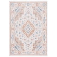 thumbnail image 1 of SAFAVIEH Blair Carleen Traditional Machine Washable Area Rug, 6'7" x 6'7" Round, Beige/Rust, 1 of 8