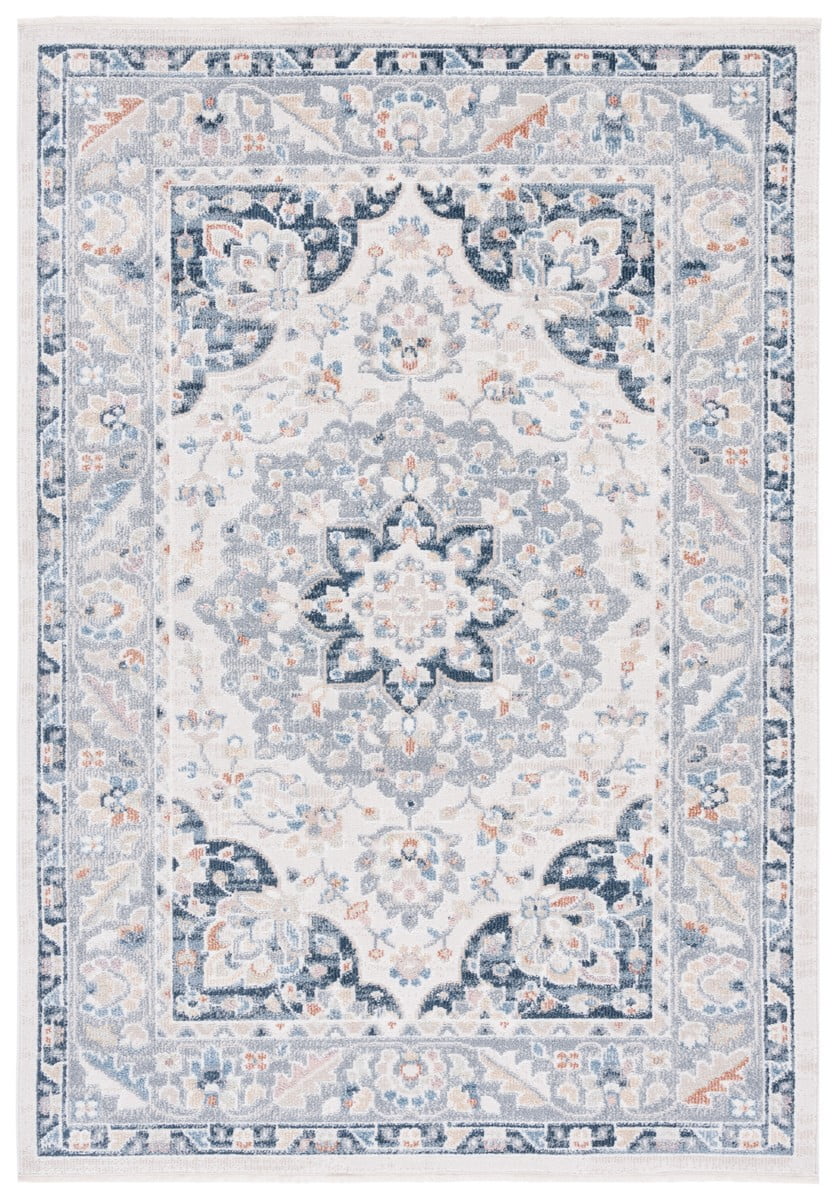 Blair Beige and Gray Washable Synthetic Area Rug