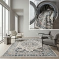 thumbnail image 1 of SAFAVIEH Blair Gorica Traditional Machine Washable Area Rug, 9' x 12', Beige/Grey Navy, 1 of 13