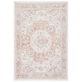 thumbnail image 1 of SAFAVIEH Blair Henrietta Traditional Machine Washable Area Rug, 6'7" x 6'7" Round, Beige/Rust, 1 of 8
