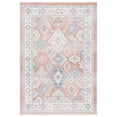 thumbnail image 1 of SAFAVIEH Blair Lailee Traditional Machine Washable Area Rug, 6'7" x 6'7" Round, Rose/Blue, 1 of 8