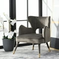 thumbnail image 1 of SAFAVIEH Blair Mid-Century Retro Wingback Accent Chair, Shale, 1 of 7