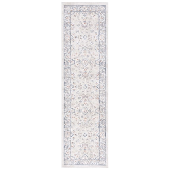 SAFAVIEH Blair Romayne Traditional Machine Washable Runner, 2'2" x 8', Beige/Grey