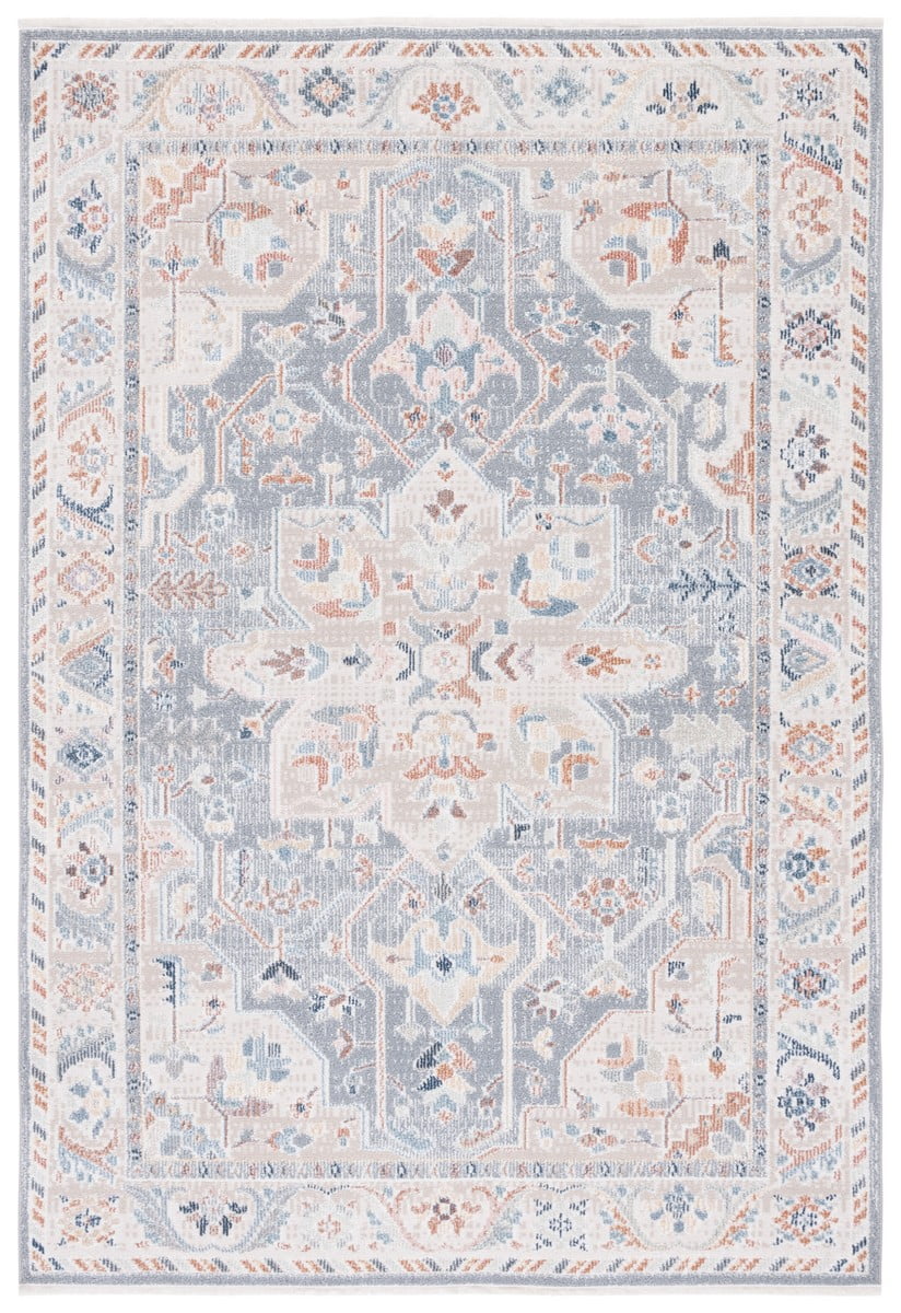 Blair ComfortSoft 59" Round Blue Synthetic Washable Rug
