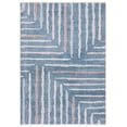 thumbnail image 1 of SAFAVIEH Blair Sorrel Geometric Striped Machine Washable Area Rug, 6'7" x 6'7" Round, Blue/Multi, 1 of 8