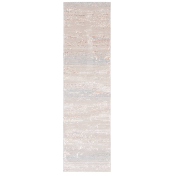 SAFAVIEH Blair Washable Macy Abstract Machine Washable Runner Rug, Beige/Blue, 2'2" x 8'